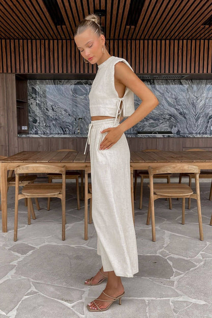Linen Cropped Set