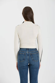 Zara Two Tone Mock Neck Sweater