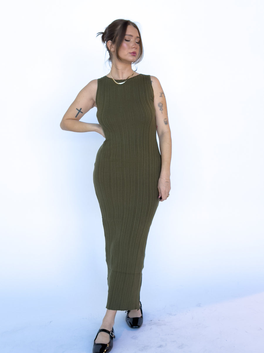 Cleo Olive Maxi Dress