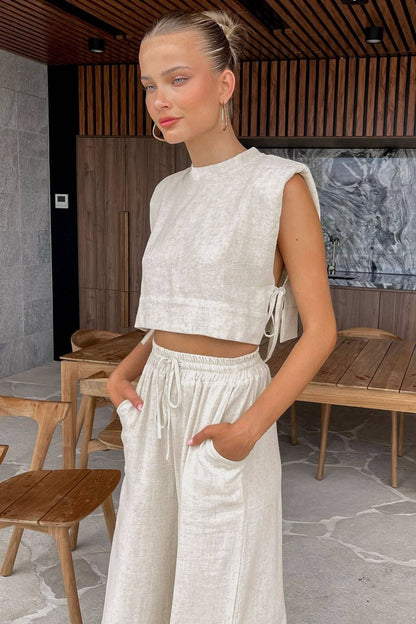 Linen Cropped Set