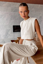 Linen Cropped Set