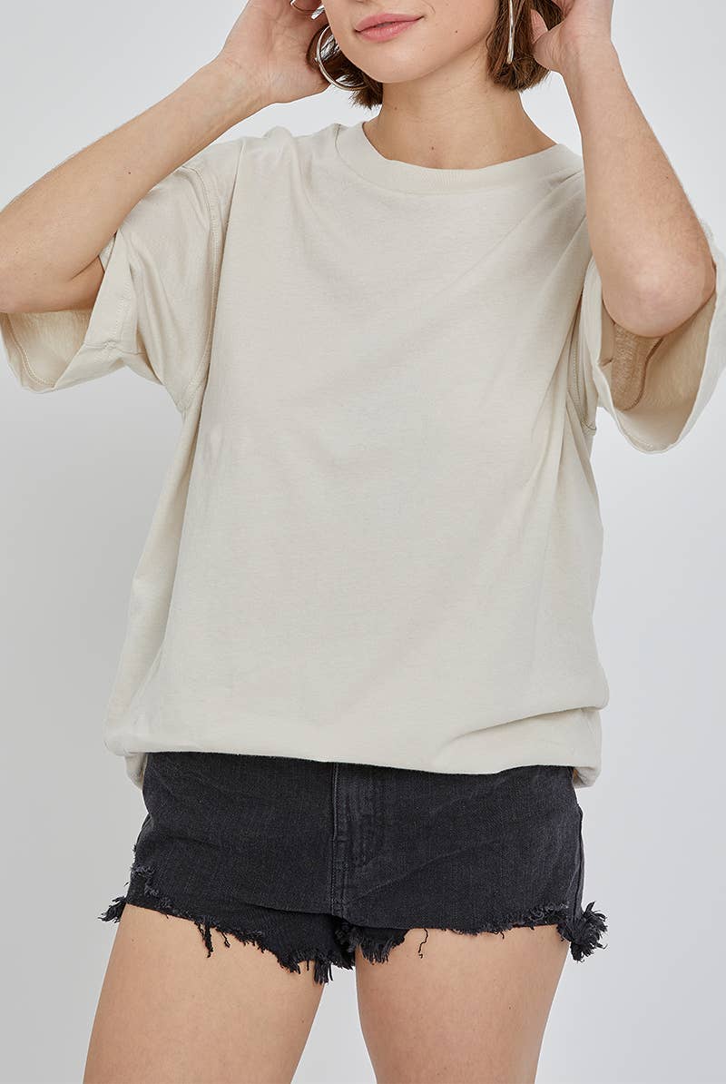 Oversized Basic Cotton Tee