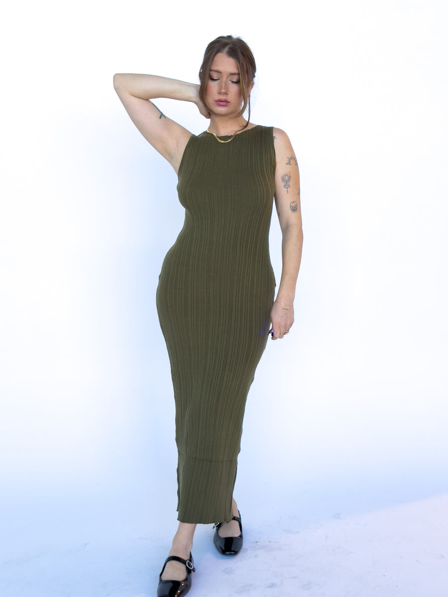 Cleo Olive Maxi Dress