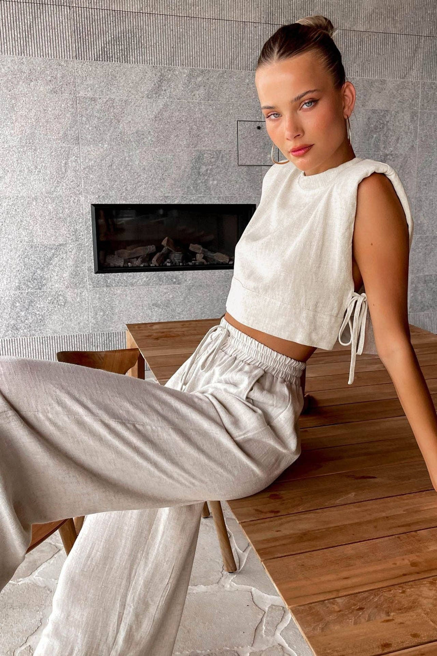 Linen Cropped Set